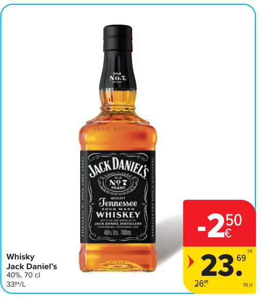 Offre: Whisky Jack Daniel's