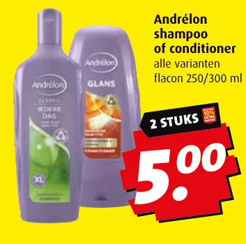 Aanbieding: Andréion shampoo of conditioner