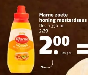 Aanbieding: Marne zoete honing mosterdsaus