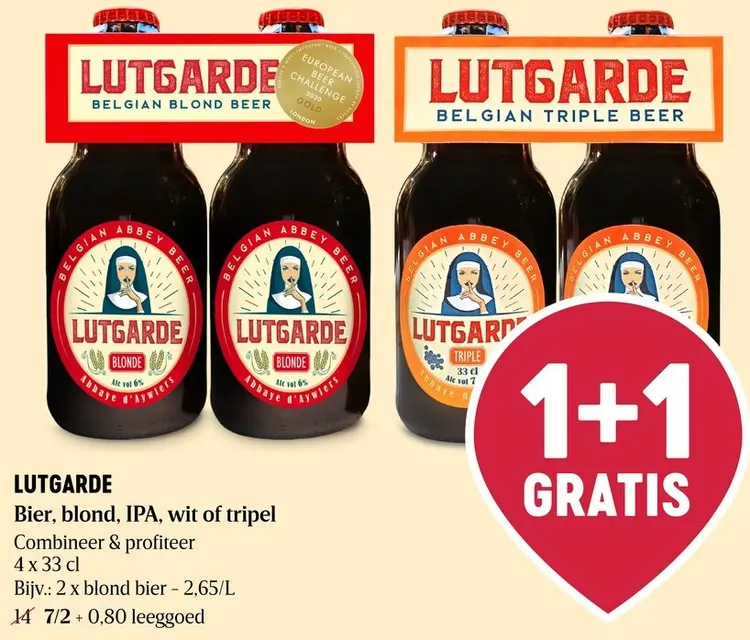 Promotie: Lutgarde Bier, blond, IPA, wit of tripel