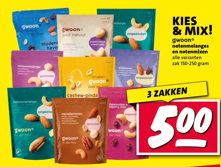 Aanbieding: gwoon notenmelanges en notenmixen