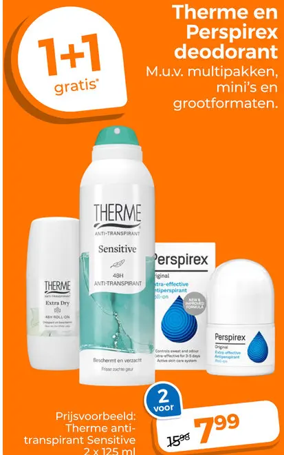Aanbieding: Therme en Perspirex deodorant