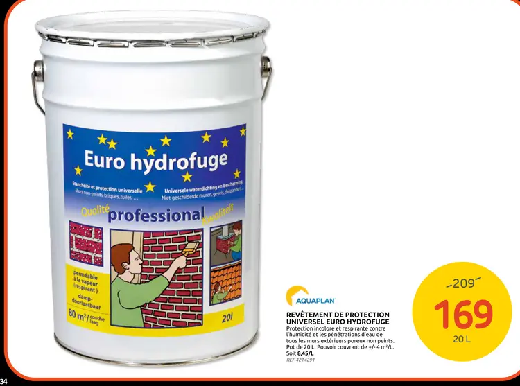 Promotie: Revêtement de protection universel euro hydro