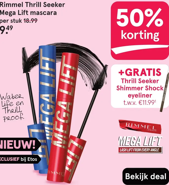 Aanbieding: Rimmel Thrill Seeker Mega Lift mascara