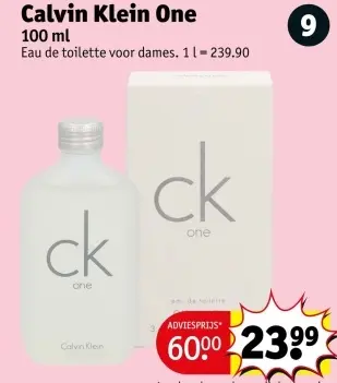 Promotie: Calvin Klein One