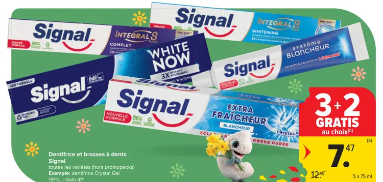 Offre: Dentifrice et brosses à dents