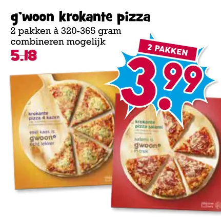 Aanbieding: Krokante pizza