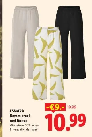 Aanbieding: Dames broek met linnen
