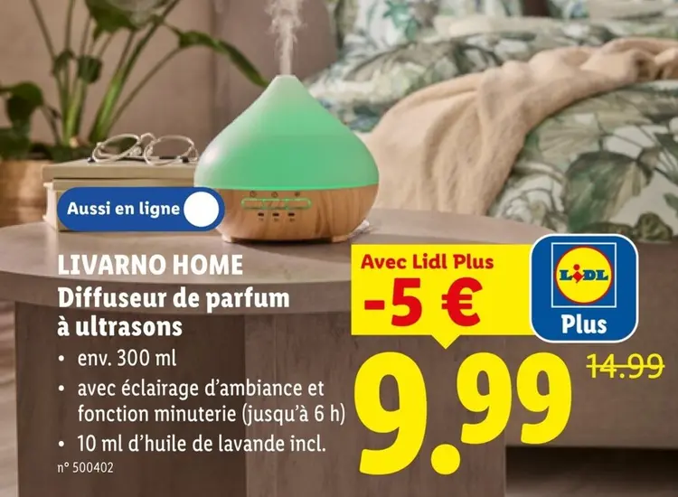 Offre: Diffuseur de parfum à ultrasons