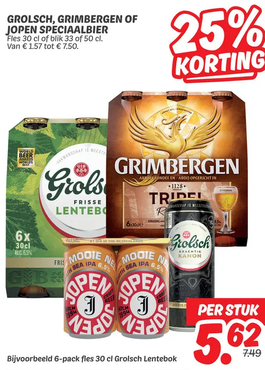 Grolsch, grimbergen of Jopen speciaalbier