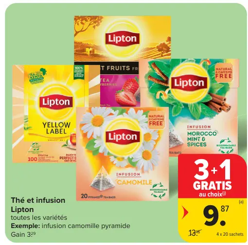 Offre: Thé et infusion Lipton