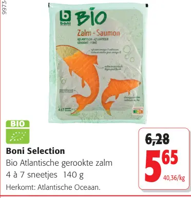 Promotie: Bio Atlantische gerookte zalm
