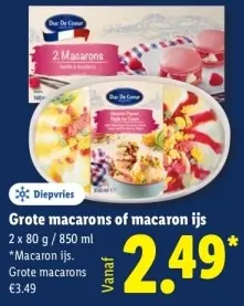 Aanbieding: Grote macarons of macaron ijs