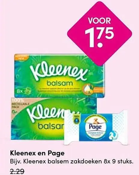 Aanbieding: Kleenex en Page