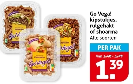 Aanbieding: Kipstukjes, rulgehakt of shoarma