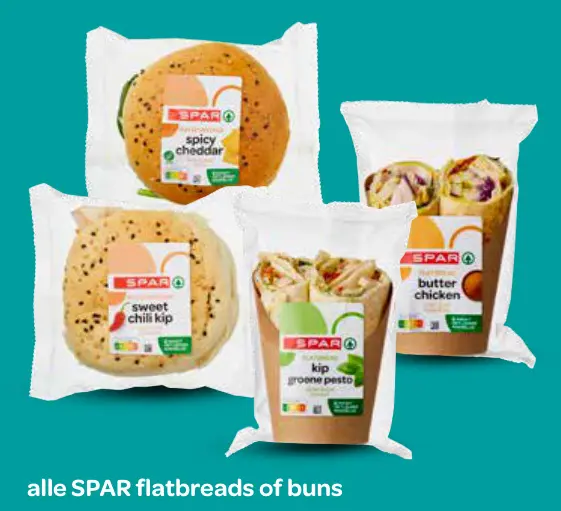 Aanbieding: SPAR flatbreads or buns