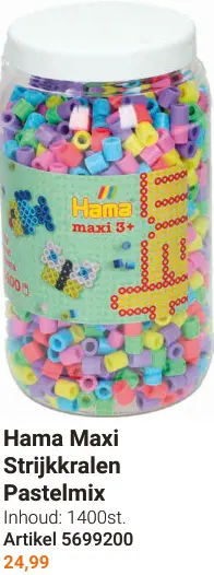 Aanbieding: Maxi Strijkkralen Pastelmix