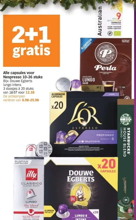 Aanbieding: Alle capsules voor Nespresso