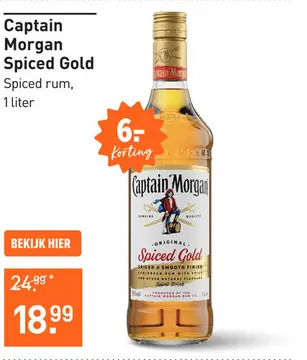 Aanbieding: Captain Morgan Spiced Gold 100CL