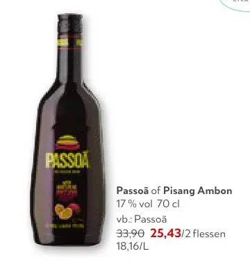 Promotie: Passoã of Pisang Ambon