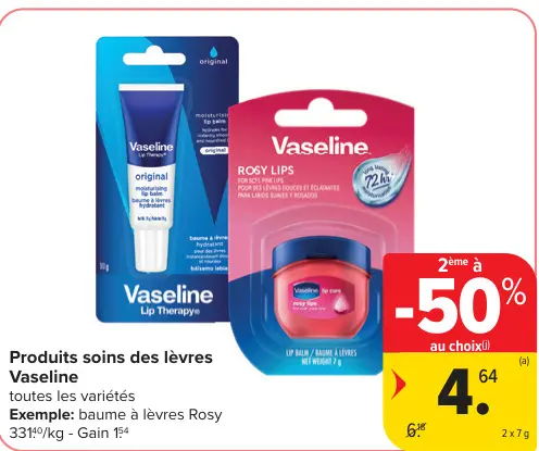 Offre: Produits soins des lèvres