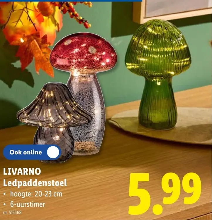 Promotie: LIVARNO Ledpaddenstoel