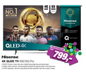 Aanbieding: Hisense 4K QLED TV 65E79Q Pro
