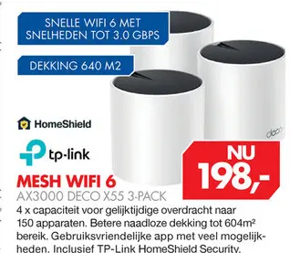 Aanbieding: Mesh wifi 6 ax3000 deco x55 3-pack
