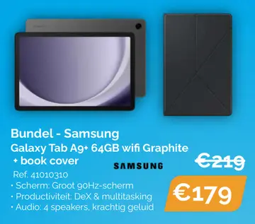 Aanbieding: Bundel - Samsung Galaxy Tab Ag+ 64GB wifi Graphite