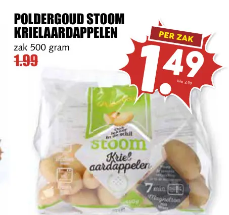Aanbieding: Poldergoud stoom krielaardappelen
