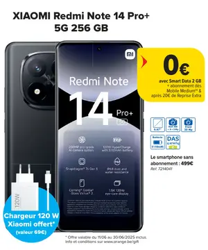 Offre: XIAOMI Redmi Note 14 Pro+