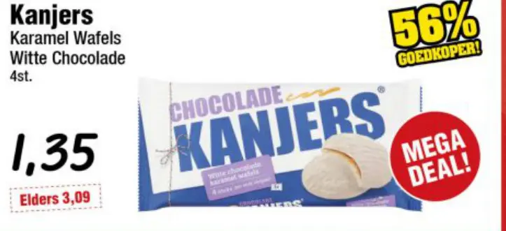 Aanbieding: Karamel Wafels Witte Chocolade