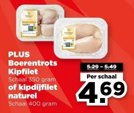 Aanbieding: Boerentrots Kipfilet of kipdijfilet naturel