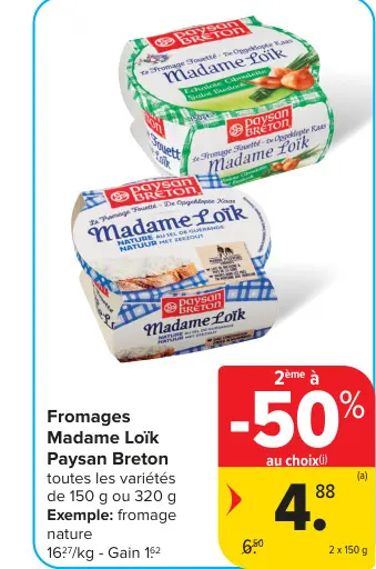 Offre: Fromages Madame Loïk