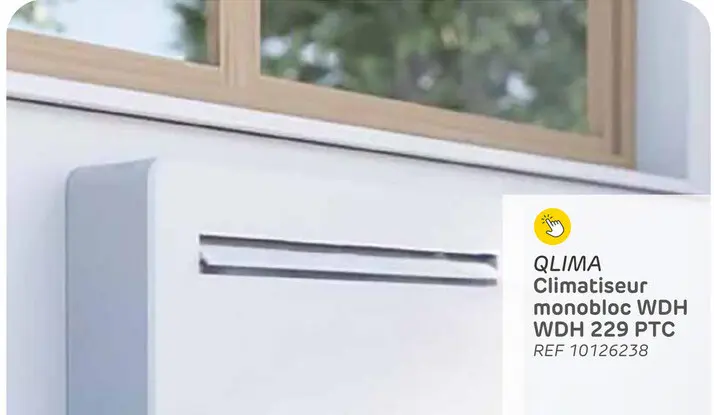 Offre: Monobloc climatiseur qlima sans unité extérieure wdh 229 ptc