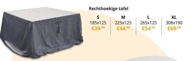 Promotie: Rechthoekige tafel