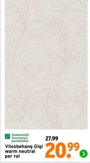 Aanbieding: Vliesbehang Gigi warm neutral