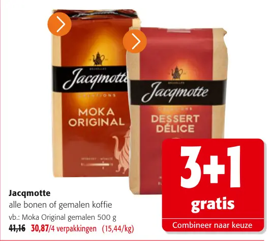 Promotie: Bonen of gemalen koffie