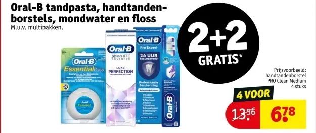Aanbieding: Oral-B tandpasta, handtandenborstels, mondwater en floss
