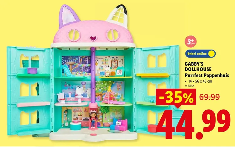 Promotie: GABBY'S DOLLHOUSE Purrfect Poppenhuis