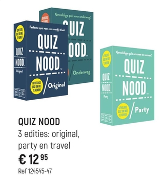 Aanbieding: QUIZ NOOD