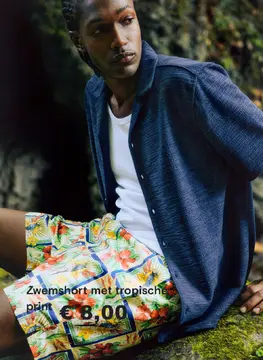 Aanbieding: Zwemshort met tropische print