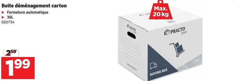 Offre: Boite déménagement carton