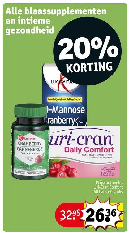 Promotie: Alle blaassupplementen en intieme gezondheid