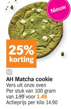 Aanbieding: AH Matcha cookie