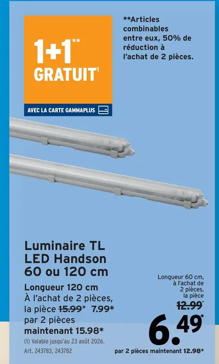 Offre: Luminaire TL LED Handson