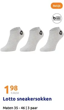 Aanbieding: Lotto sneakersokken