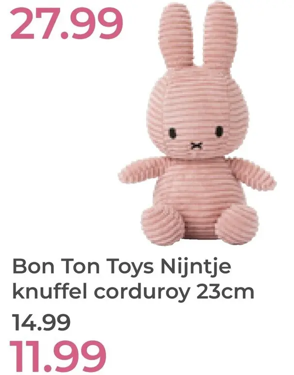 Aanbieding: Bon Ton Toys Nijntje knuffel corduroy
