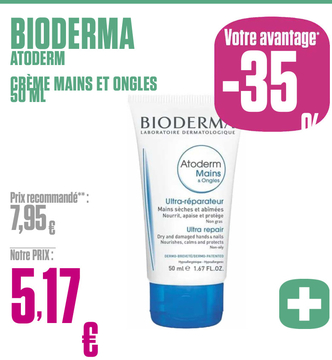 Offre: BIODERMA ATODERM Crème Mains et Ongles