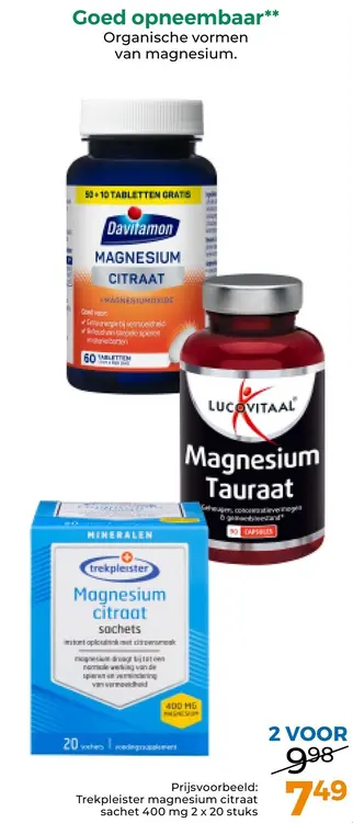 Aanbieding: Magnesium goed opneembaar